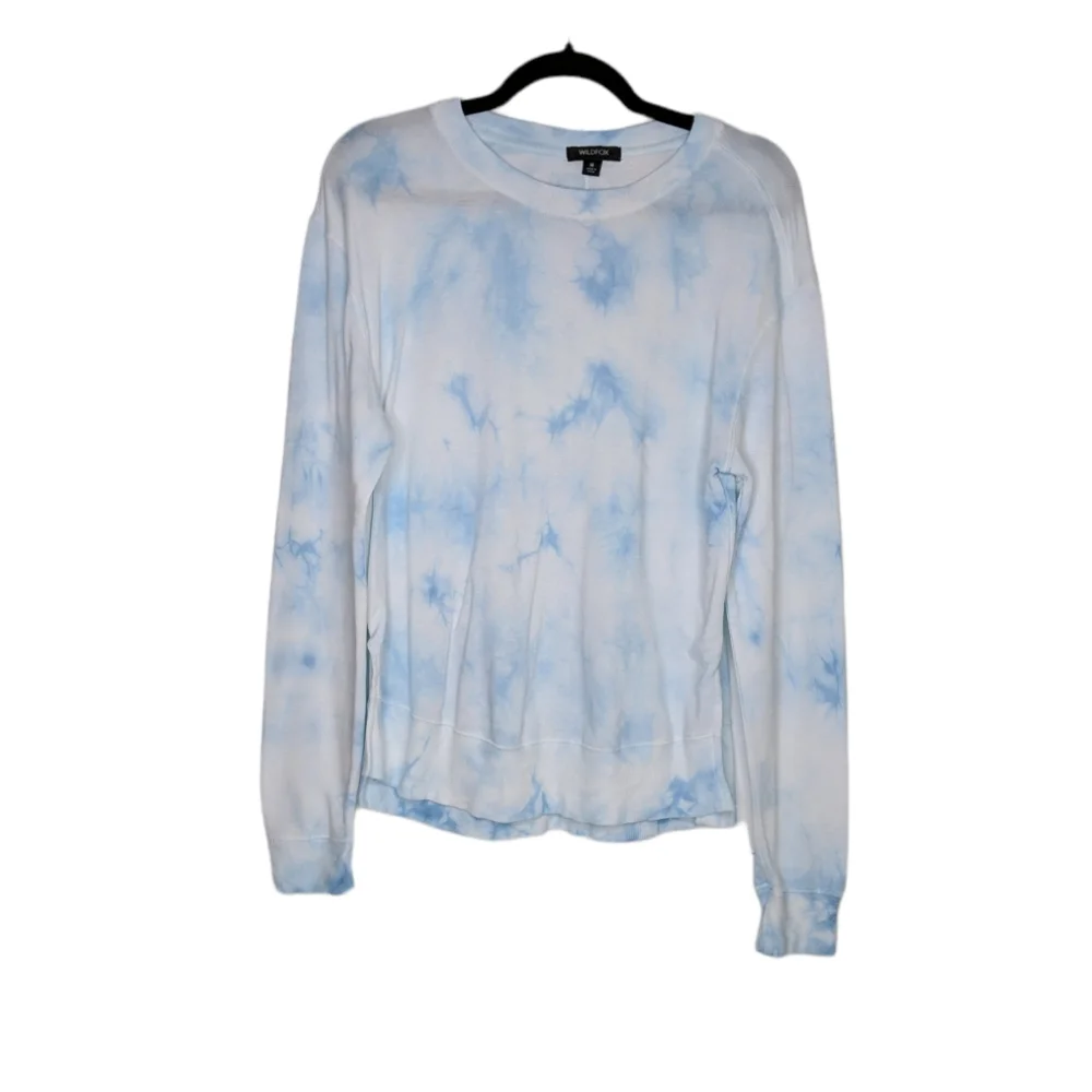 Wildfox Crystal Blue Tie Dye Pullover Long Sleeve Women's Size Medium - Picture 1 of 5